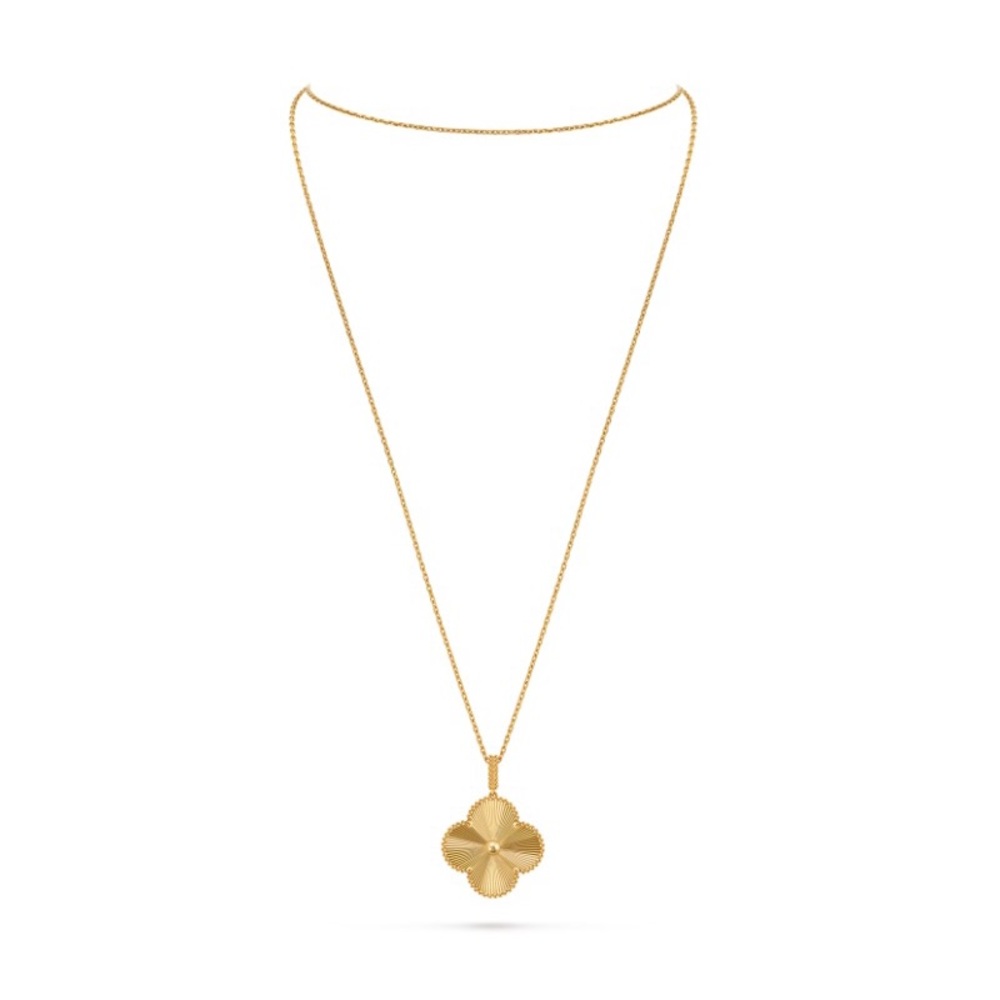 Van Cleef & Arpels Magic Alhambra 1 Motif Long Necklace 18K Yellow Gold